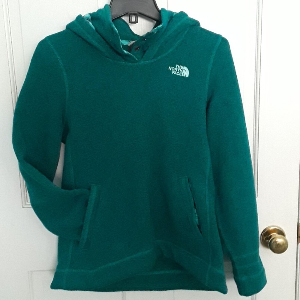 The North Face Green Plaid Fleece Hoodie